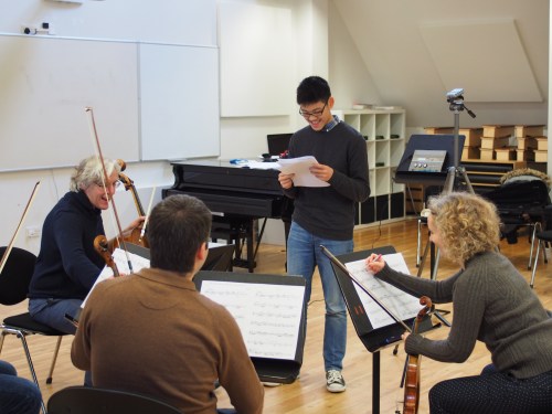 Music Department at King Edward's School, Birmingham: recording compositions with the CBSO