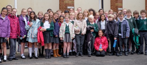 Romany Wood, arriving at King Edward's School Music Department.