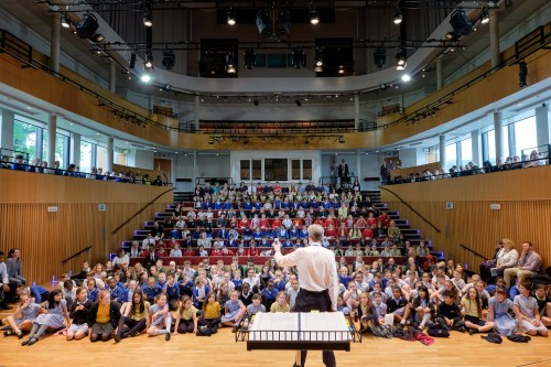Romany Wood rehearsal in the Ruddock Performing Arts Centre, King Edward's School