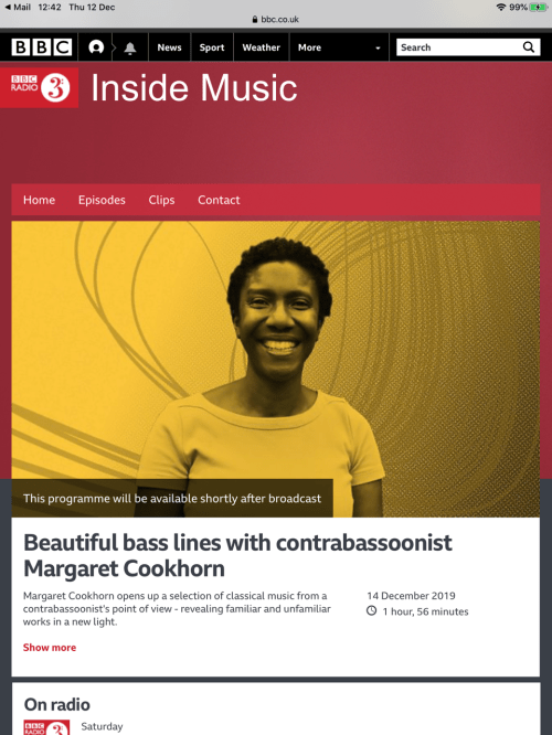 Music at King Edward's School, Birmingham; Margaret Cookhorn on the BBC