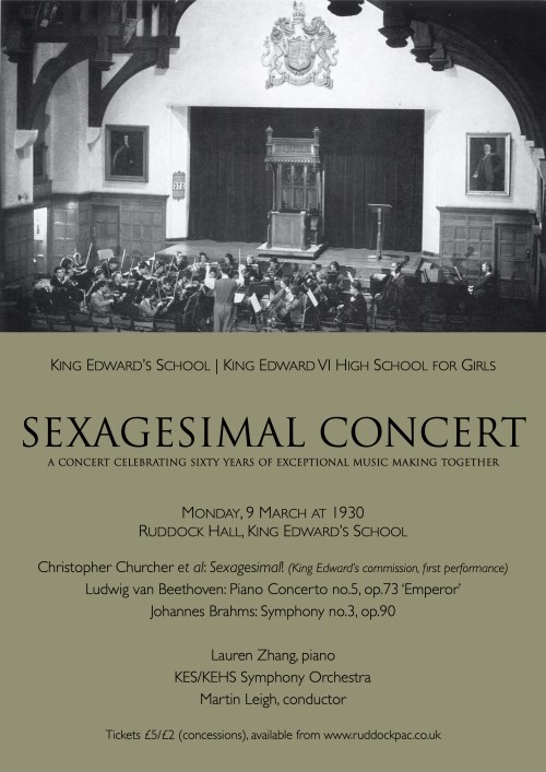 King Edward's School Birmingham and Lauren Zhang, Symphony Orchestra's anniversary concert