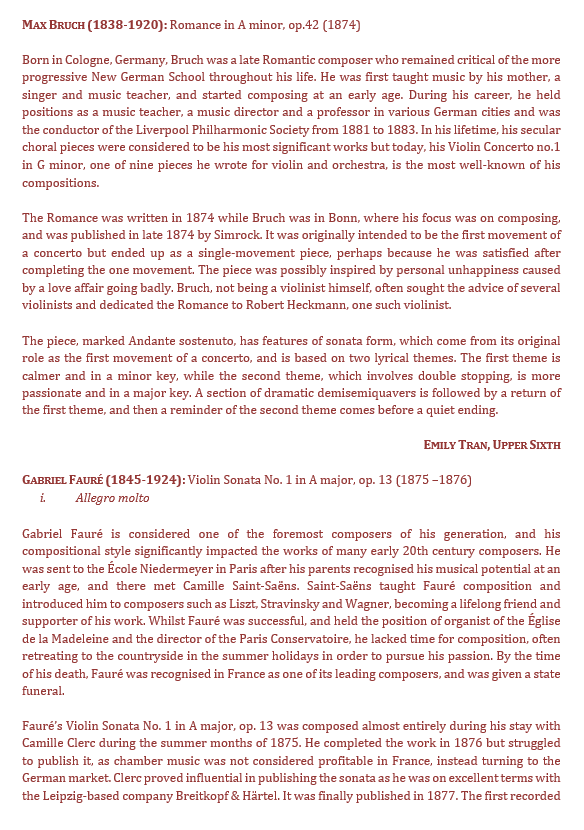 King Edward VI High School and King Edward's School Lunchtime Recital