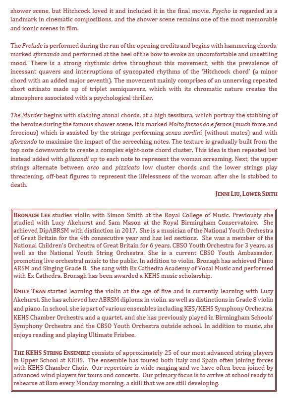 King Edward VI High School and King Edward's School Lunchtime Recital