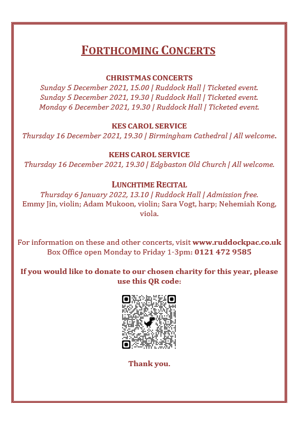 King Edward VI High School and King Edward's School Lunchtime Recital